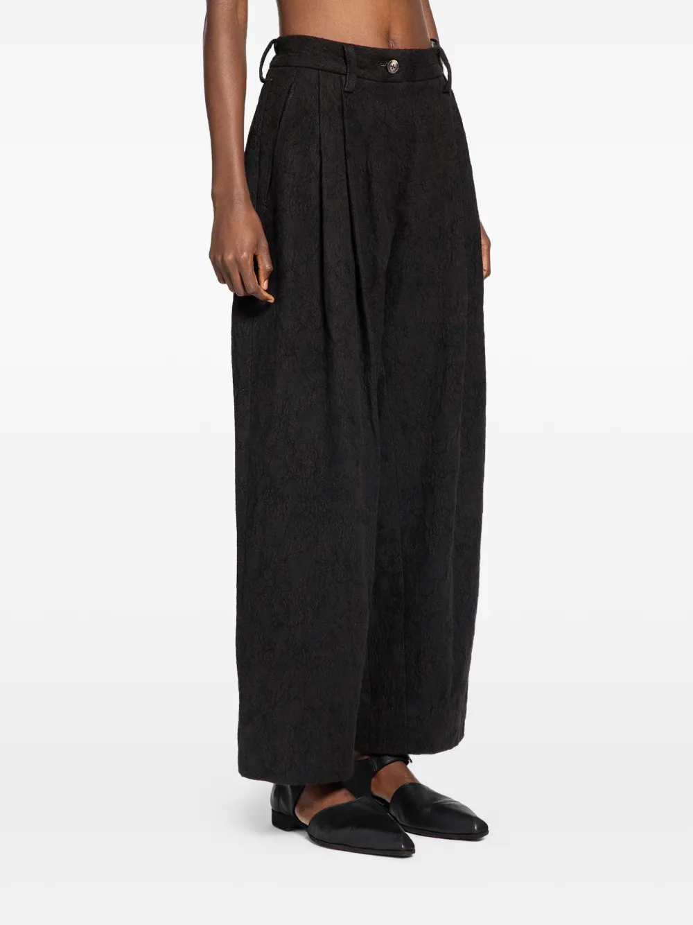  Ziggy Chen Pleated Trousers - Black 