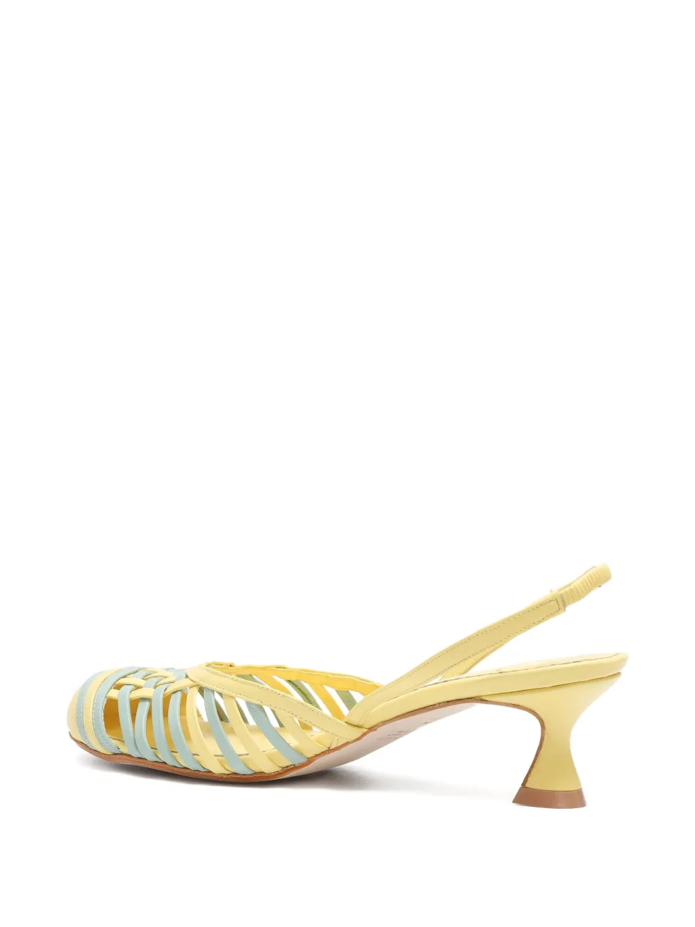 Sarah Chofakian 35 mm Madeleine slingback pumps Geel