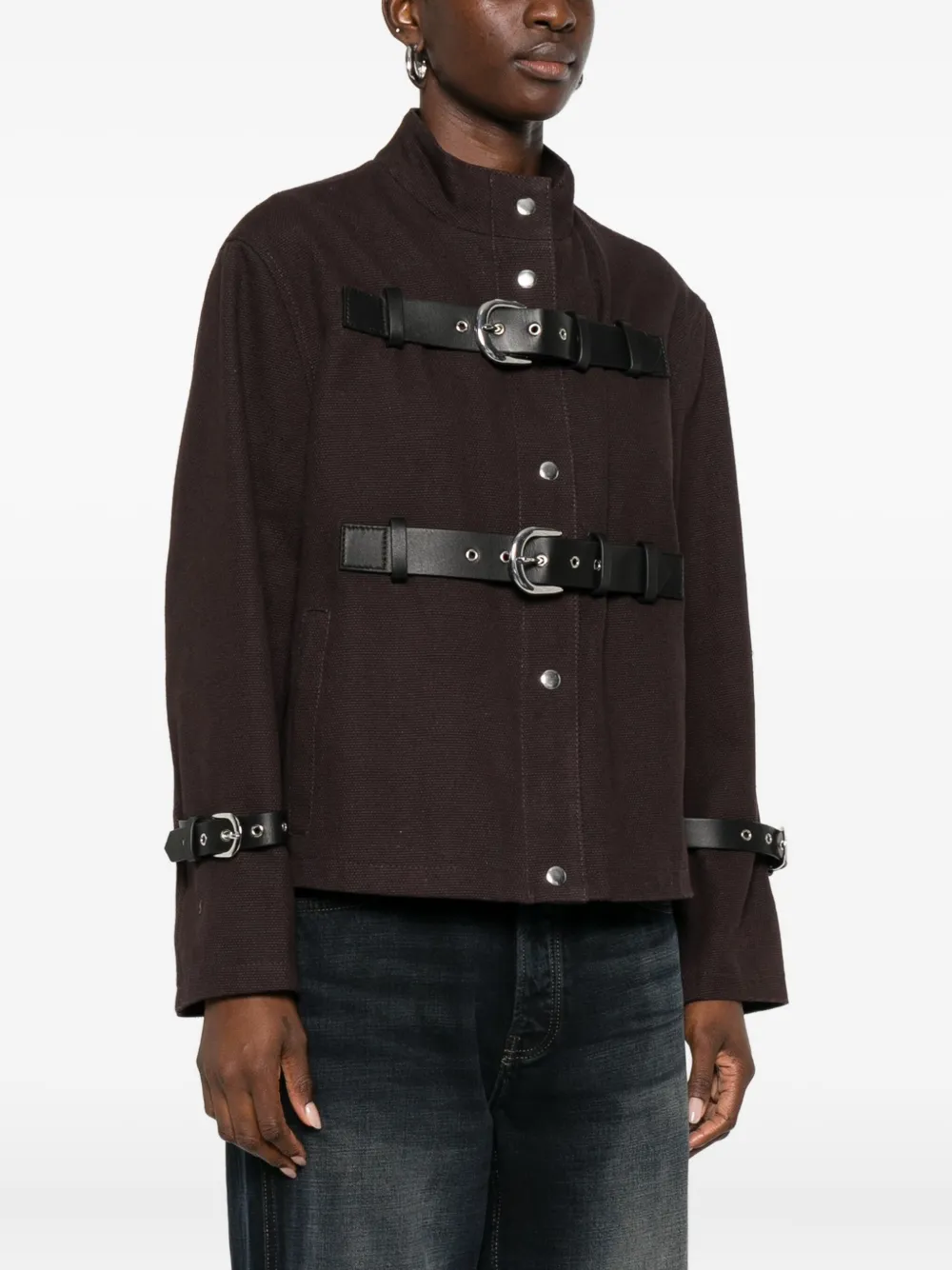 Gimaguas Buckle-strap Jacket In Purple