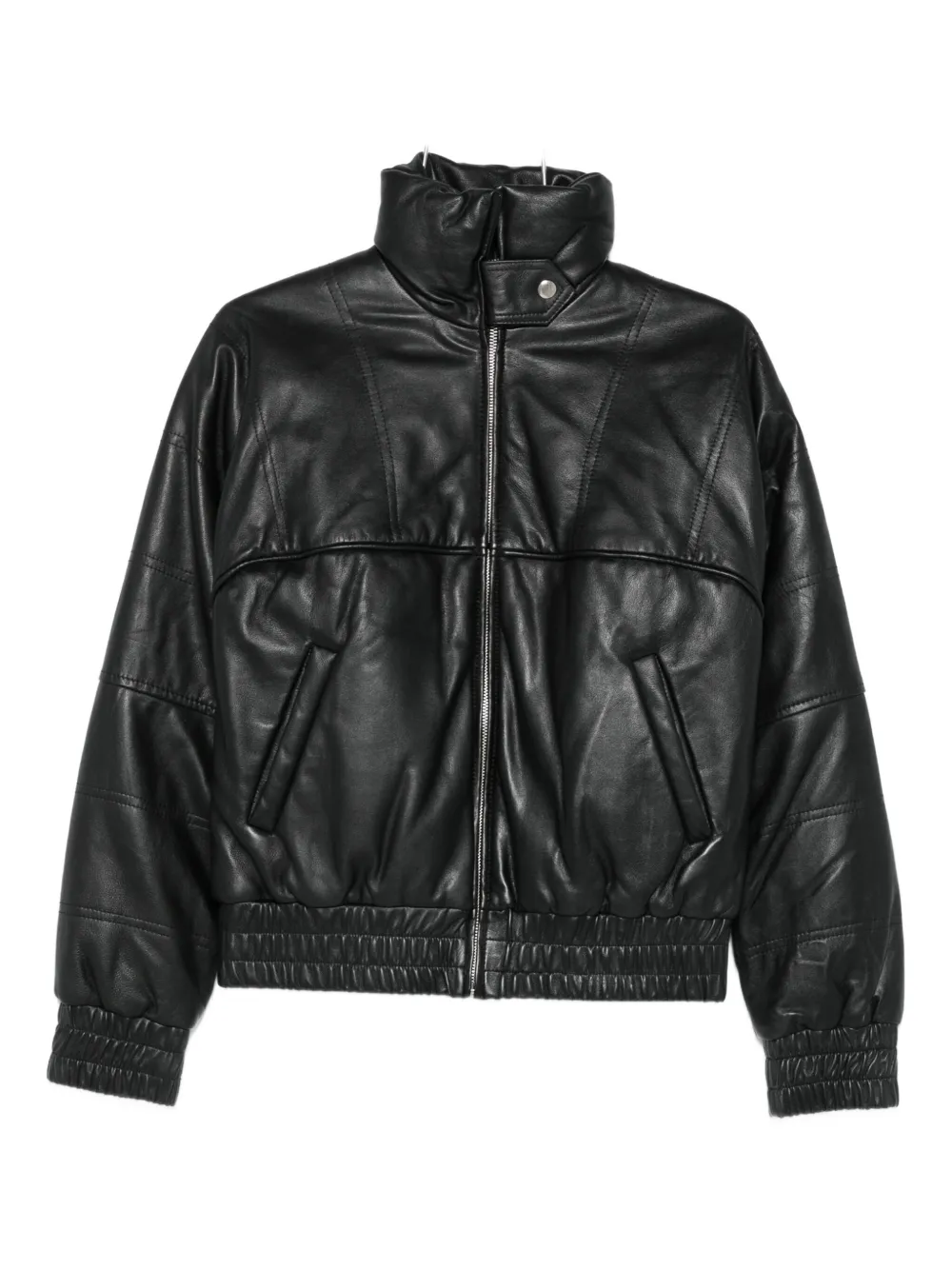 Gimaguas Zip-up Smocked Jacket In Black