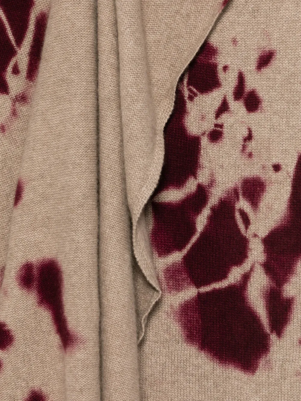 Suzusan Tie-dye Scarf In Burgundy