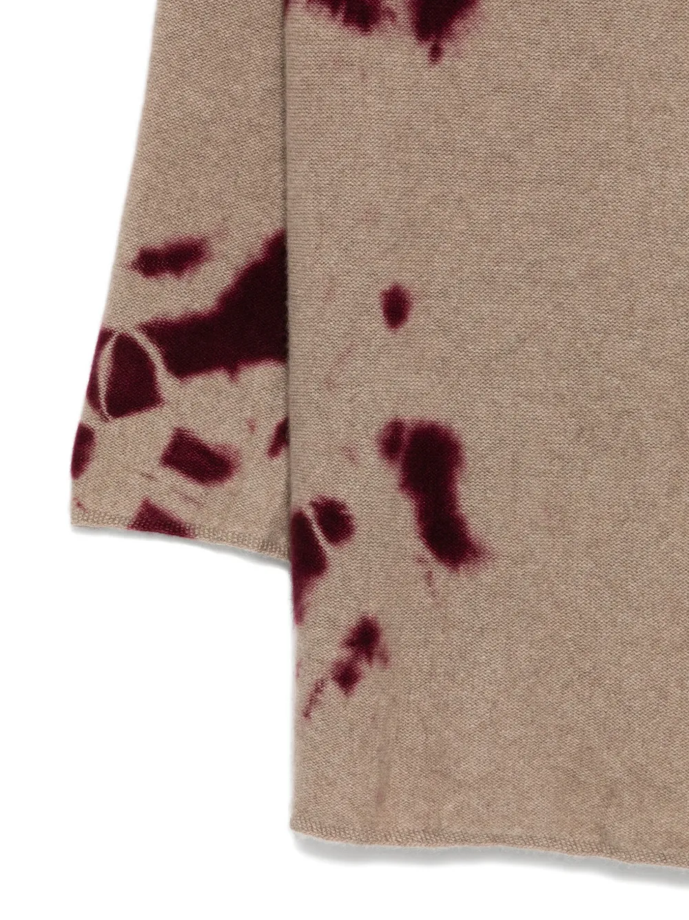 Suzusan Tie-dye Scarf In Burgundy