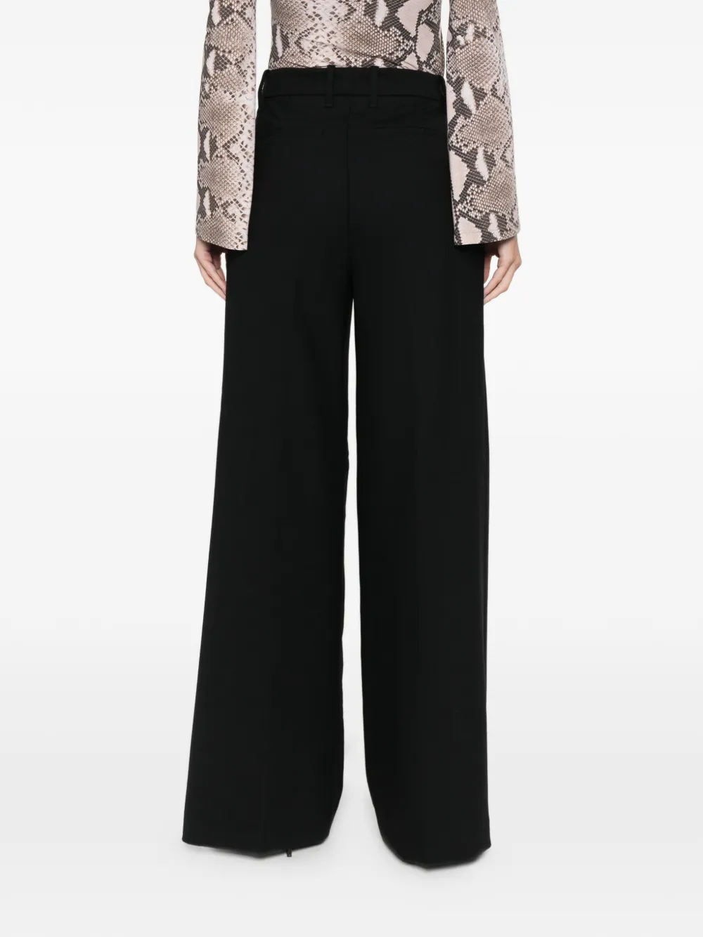 True Royal Karol Pleated-front Trousers In Black