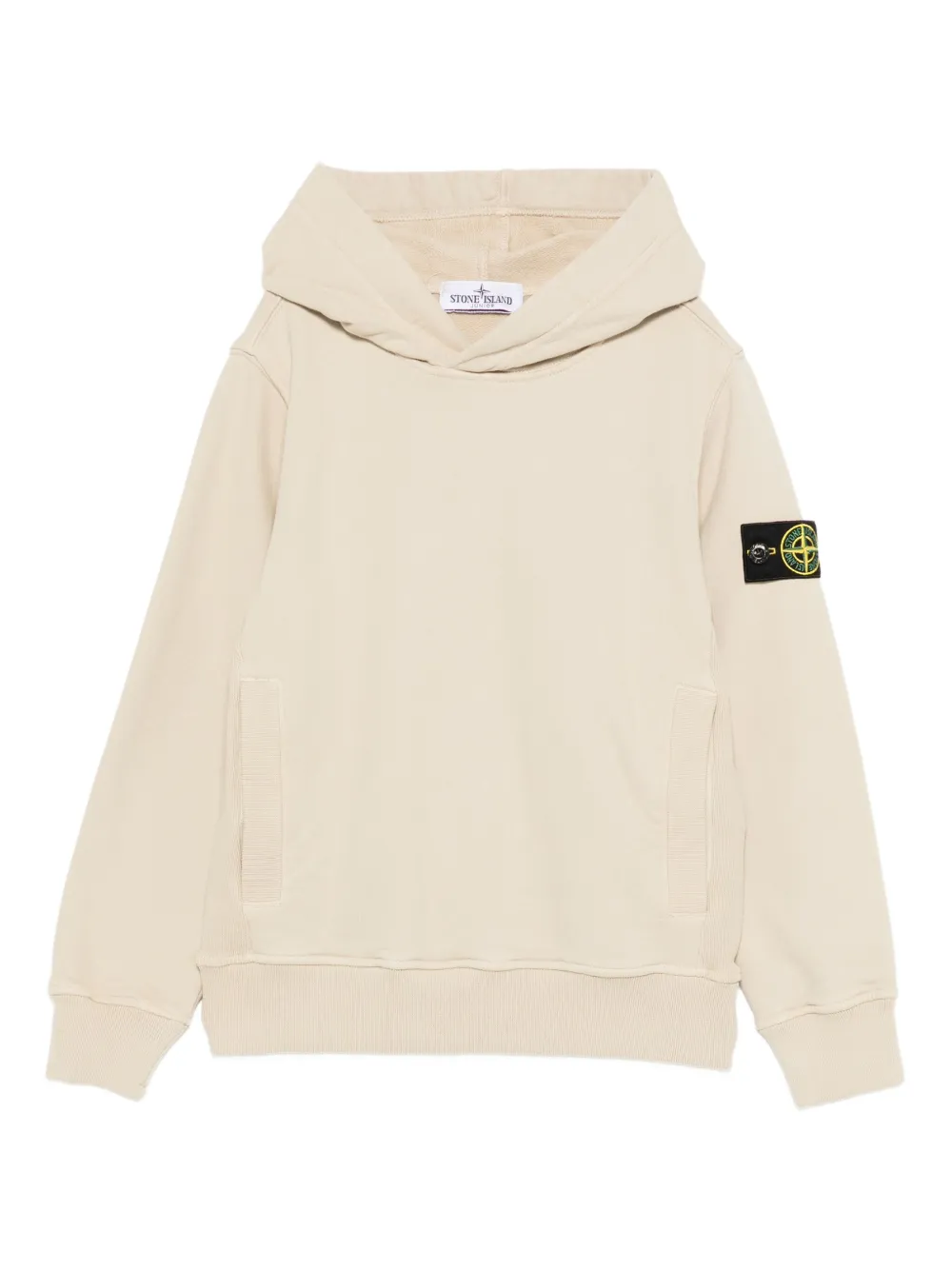 Stone Island Junior Blusa com patch e capuz | Neutro | Image 1