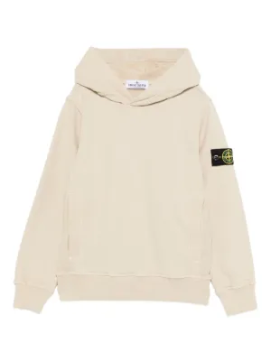 Stone Island Junior コンパスパッチ ジップアップパーカー 