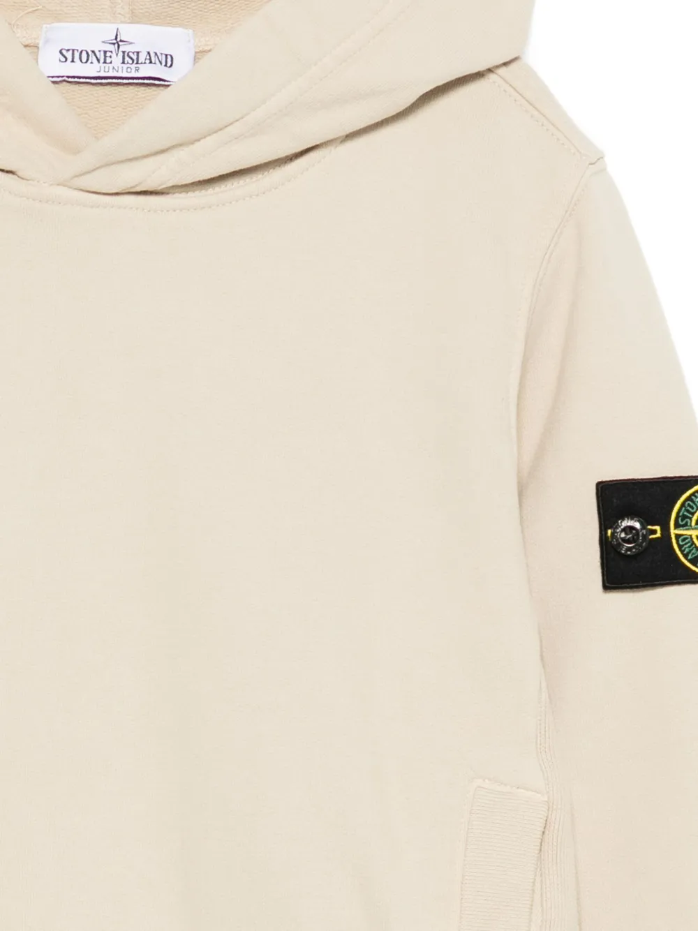Stone Island Junior Top met capuchon en patch Beige