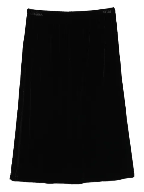 LAURA-URBINATI elasticated-waist velour midi skirt