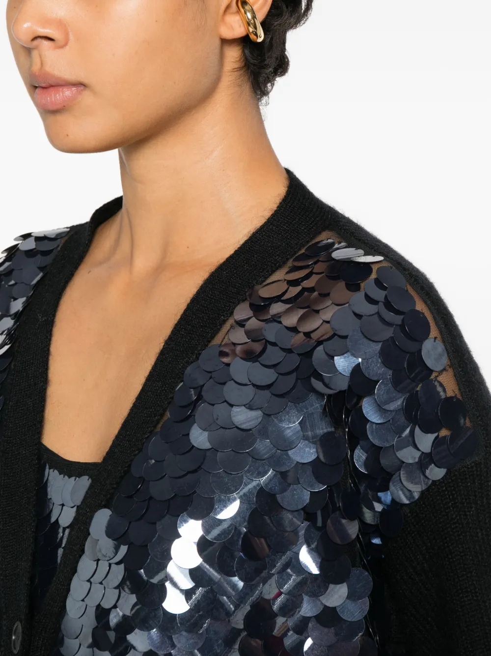 Fabiana Filippi Vest verfraaid met pailletten Zwart