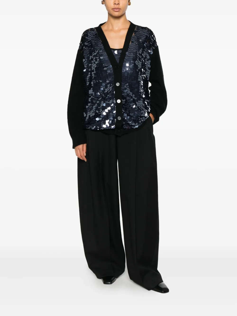 Fabiana Filippi Vest verfraaid met pailletten Zwart