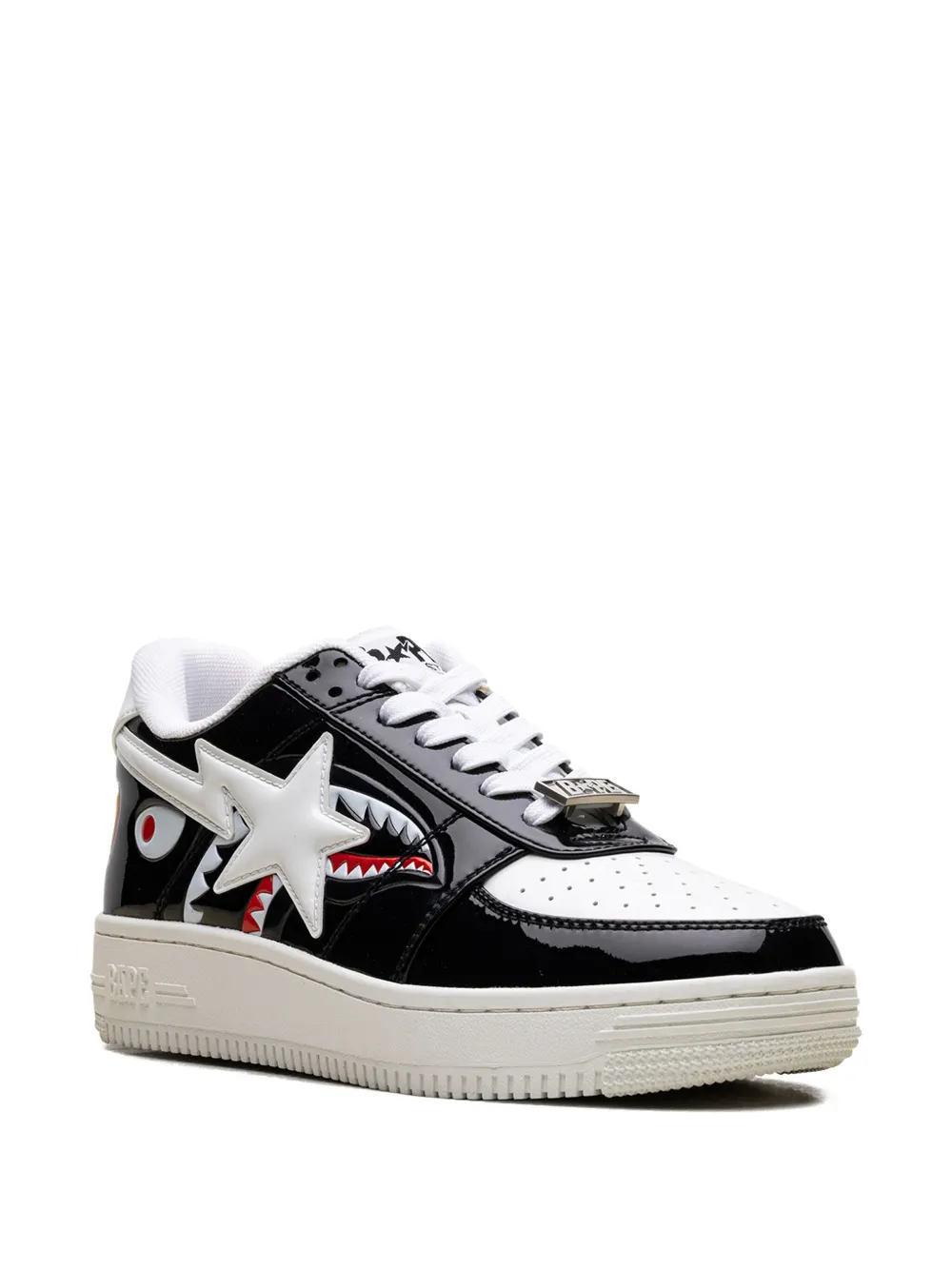 A BATHING APE Shark low-top sneakers Zwart