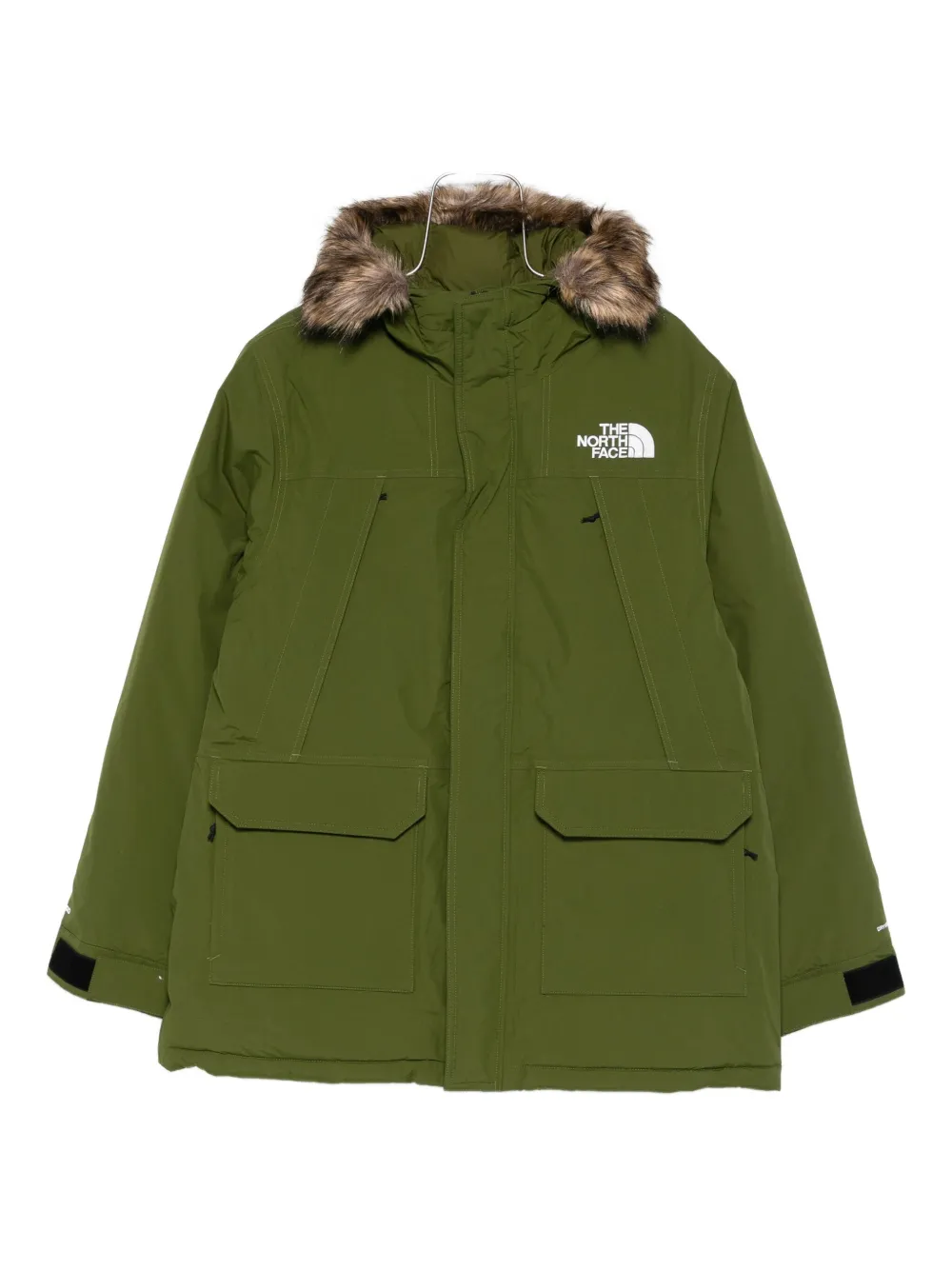 The North Face faux-fur hooded jacket - Verde