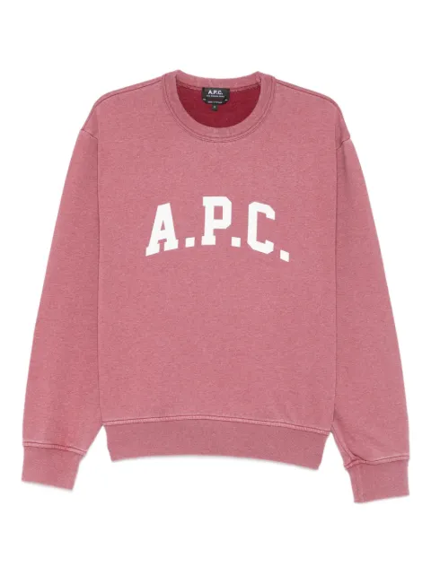 A.P.C. logo-print crew-neck sweater