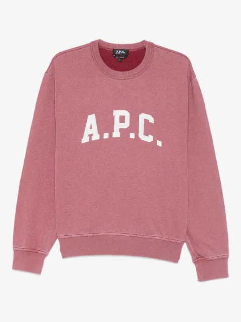 A.P.C. logo-print crew-neck sweater