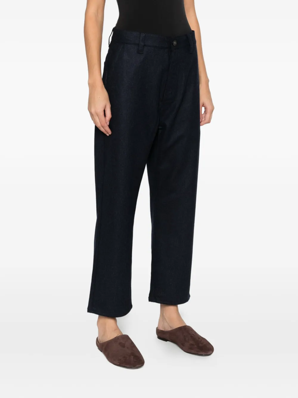 Sofie D'hoore Wool Straight-leg Trousers In Black