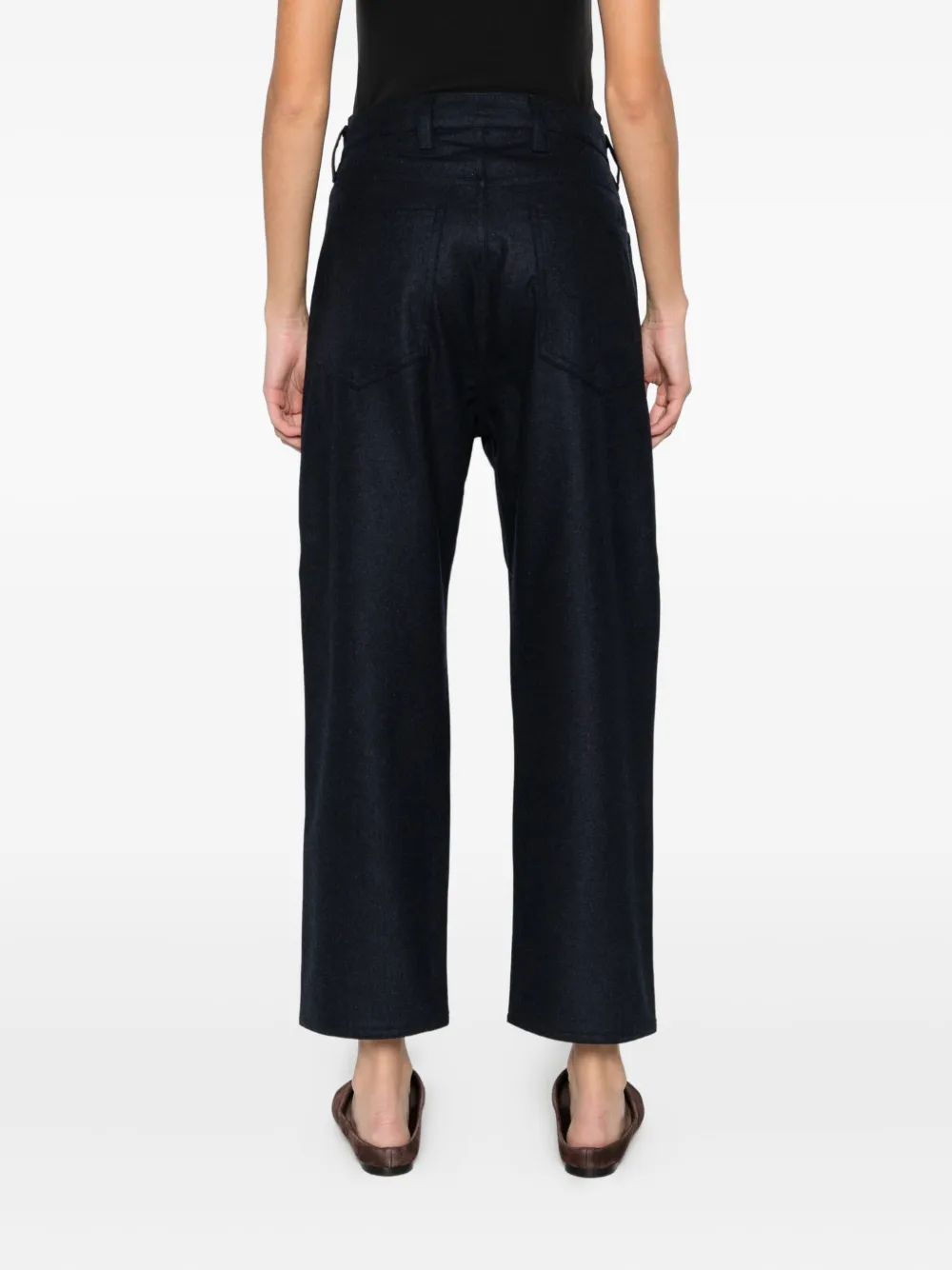 Sofie D'hoore Wool Straight-leg Trousers In Black
