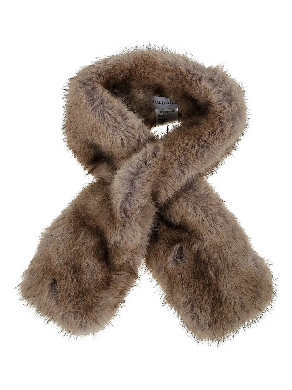 STAND STUDIO faux-fur scarf - Bruin