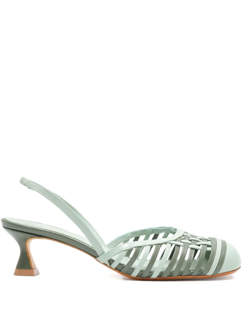 Sarah Chofakian 35 mm Madeleine slingback pumps Groen