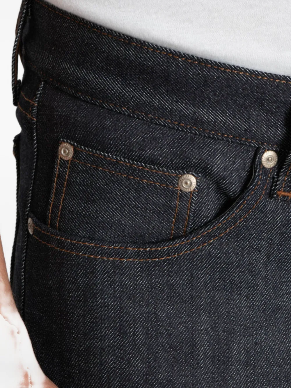 Naked And Famous True Guy Cuffed Jeans In Blue