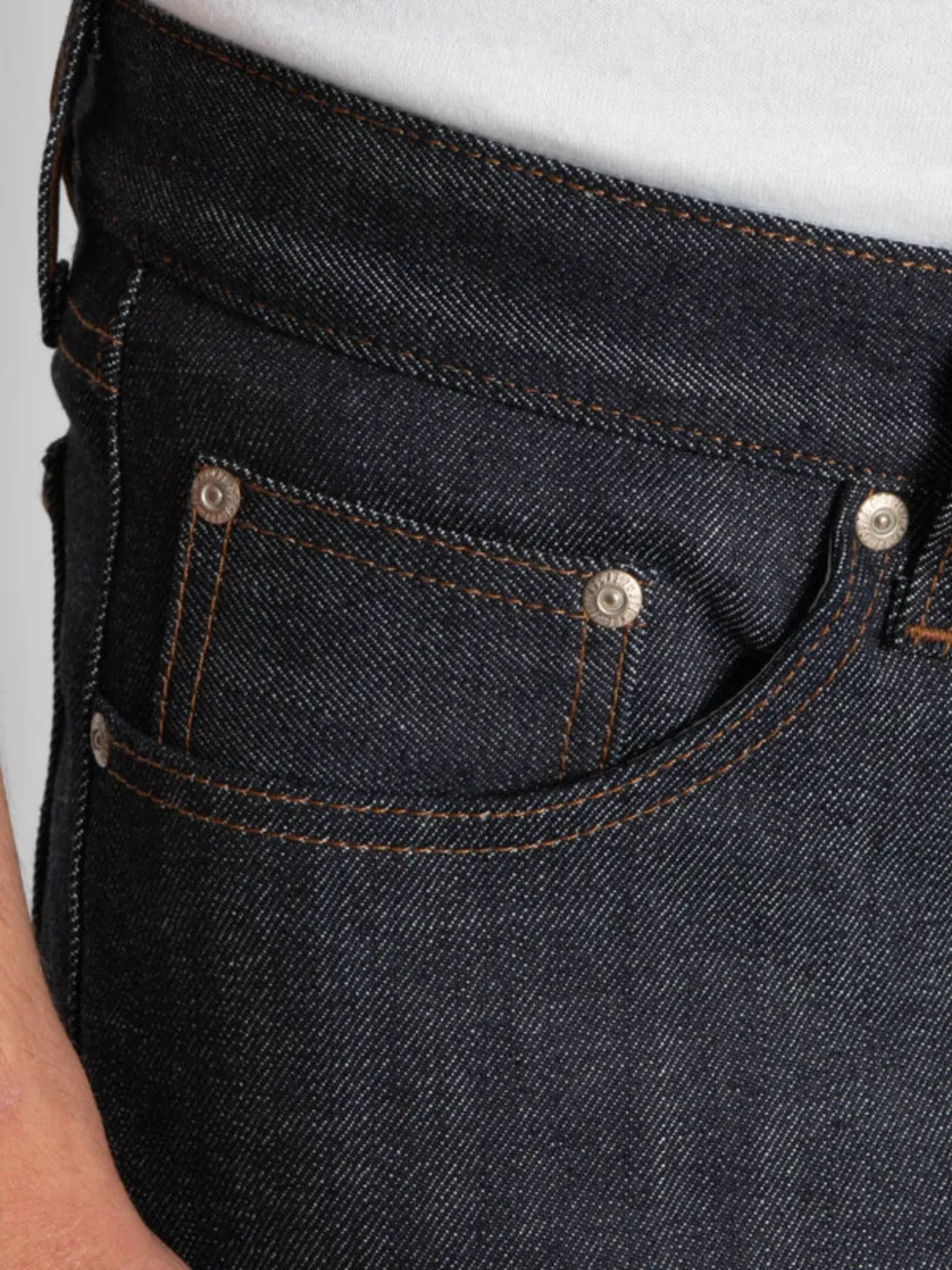 Naked and Famous True Guy jeans met omgeslagen pijpen Blauw