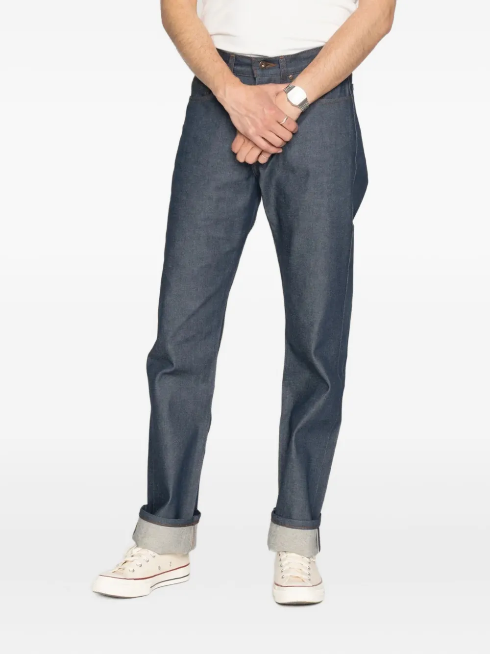 Naked And Famous True Guy Selvedge Jeans In Blue