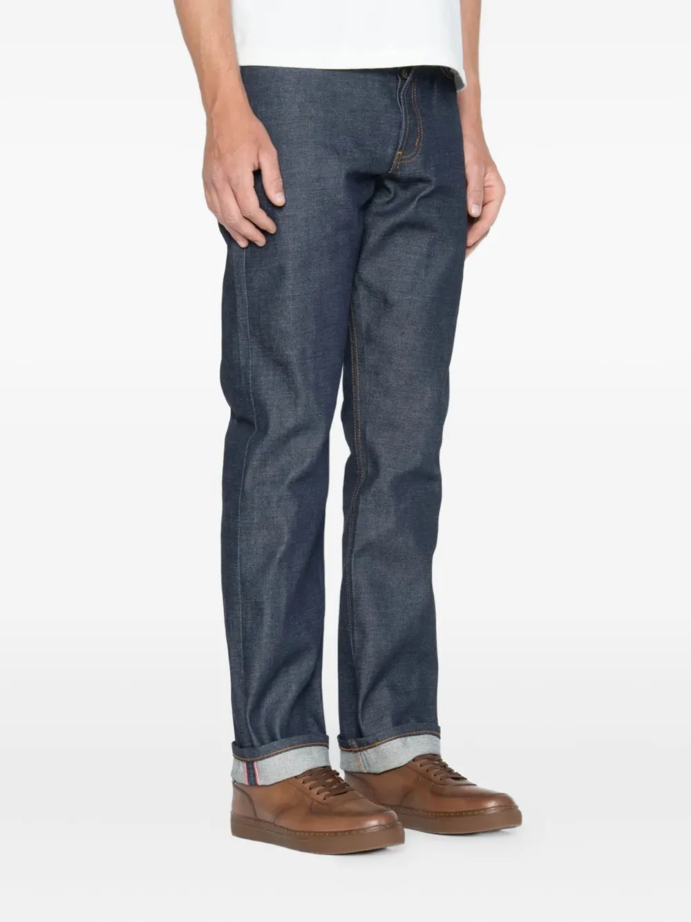 Naked And Famous True Guy Cotton Jeans In Blue