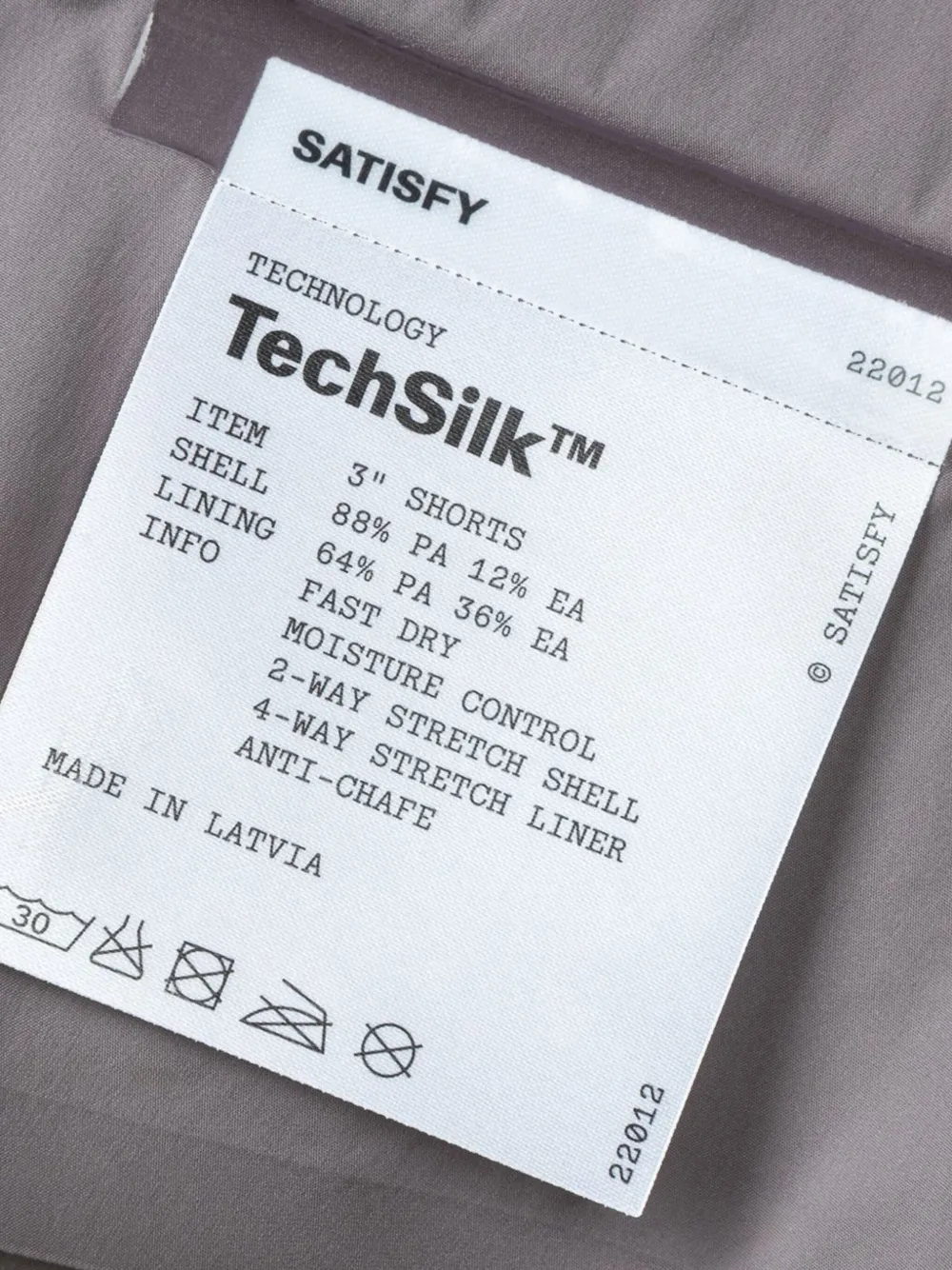 Satisfy Techsilk 3" Shorts In Gray