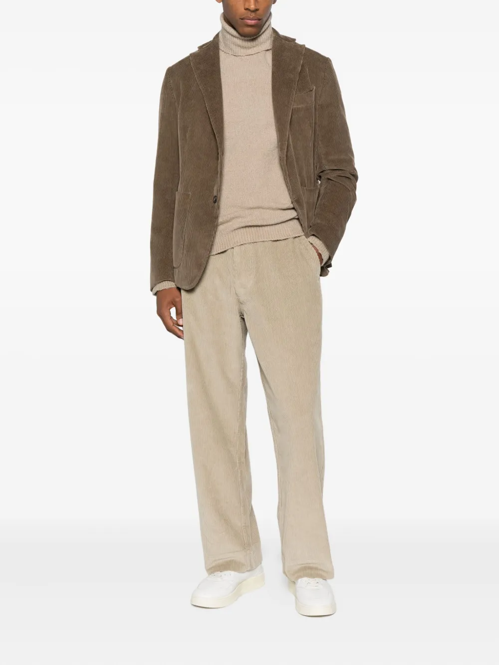 Original vintage style Ribfluwelen broek - Beige