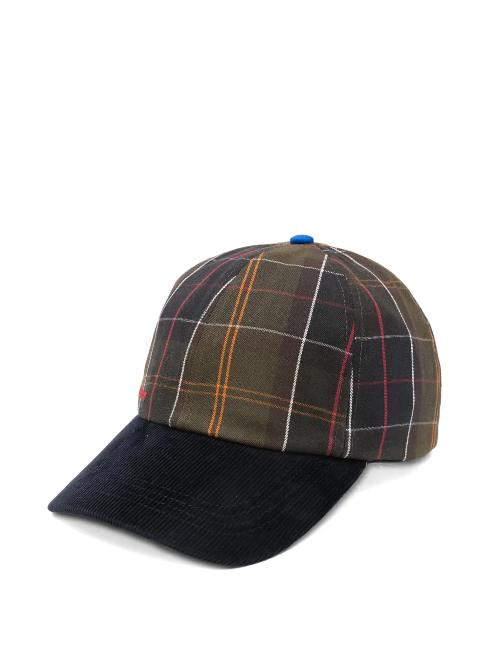 Barbour x Paul Smith tartan corduroy cap | Green | Image 1
