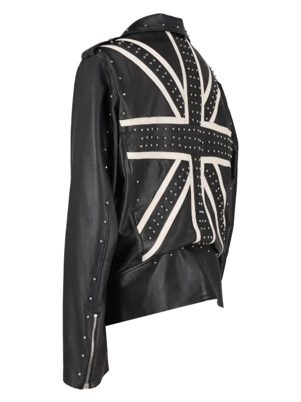 JOHN RICHMOND｜WARRIOR 本革レザーライダースジャケ John Richmond レザー ライダースジャケット | ブラック | FARFETCH JP