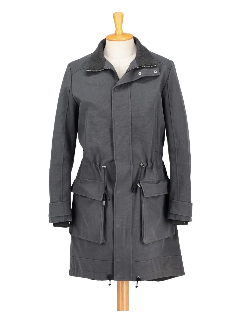 Pre-owned Christian Pellizzari Patch-pocket Parka Coat In Gray