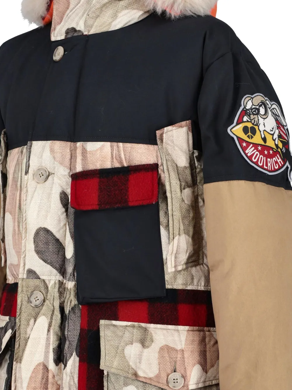 Woolrich Vintage abrigo con diseño patchwork | Image 2