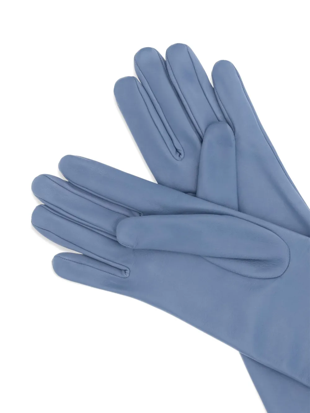 Cri.da Leather Gloves In Blue