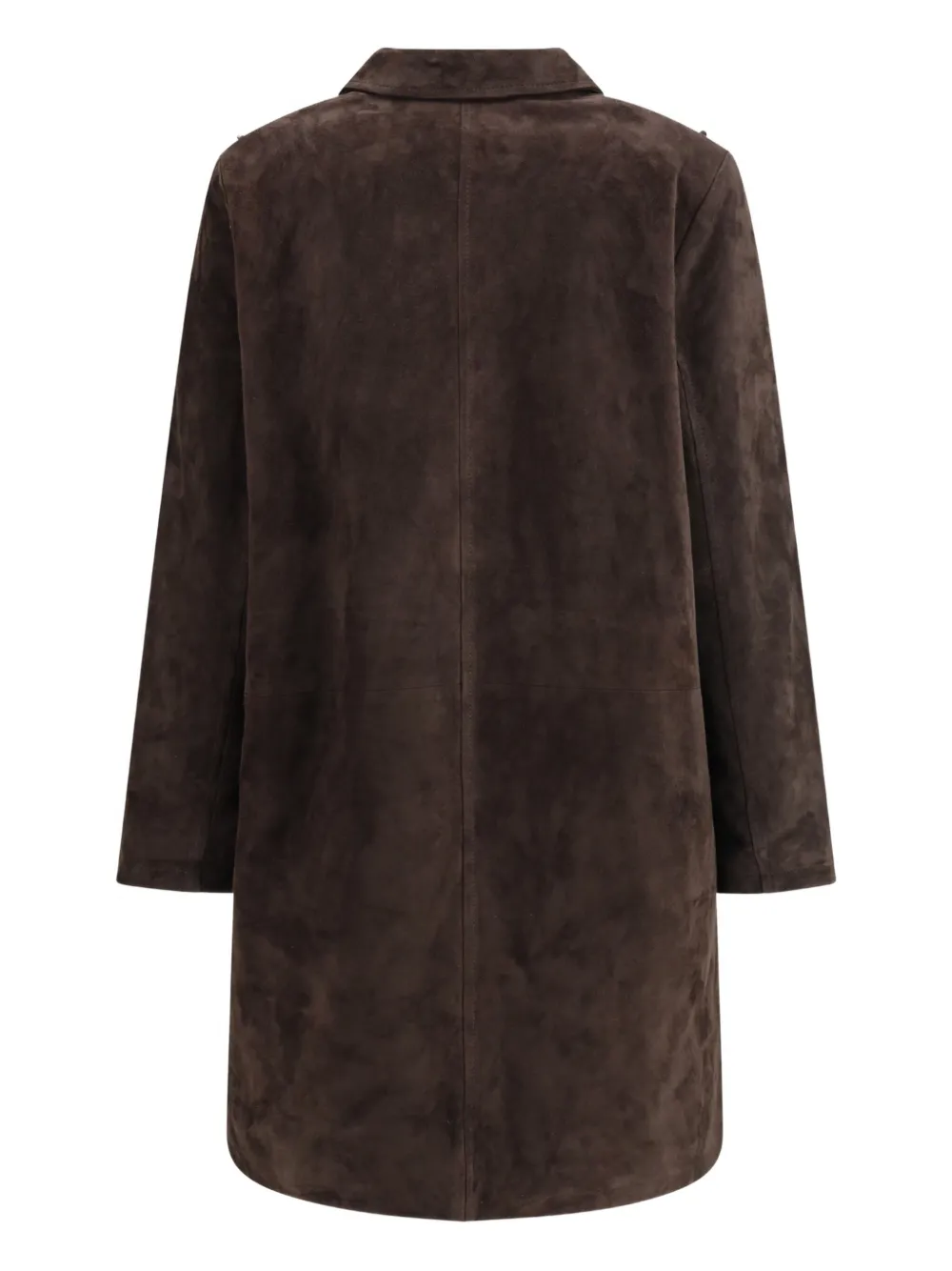 S.W.O.R.D 6.6.44 stone buttoned leather coat - Bruin