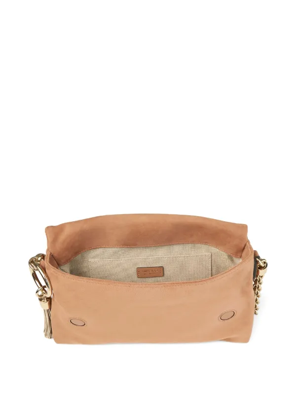 Jimmy Choo Callie Flap Suede Shoulder Bag | Neutrals | FARFETCH
