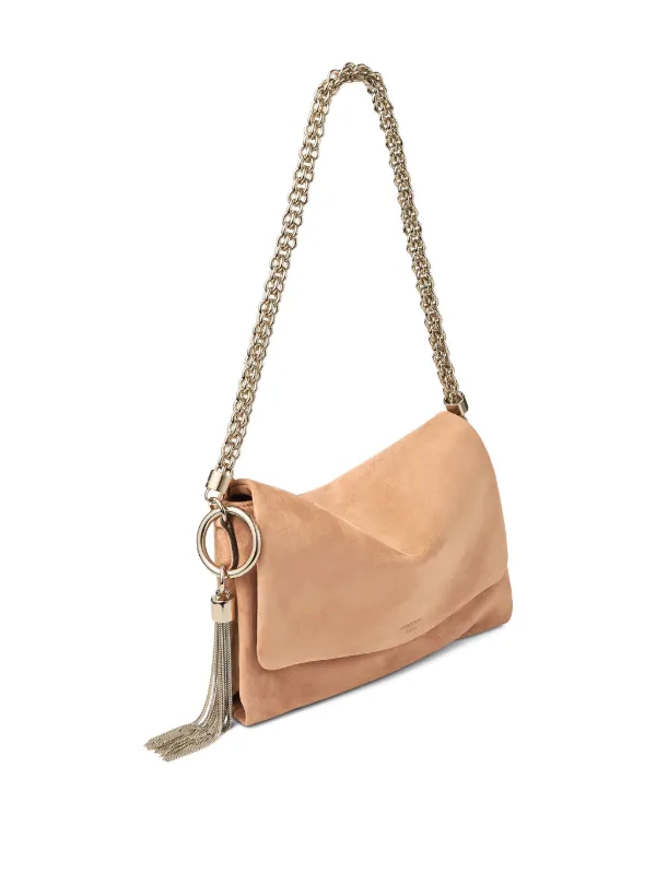 Jimmy Choo Callie Flap Suede Shoulder Bag | Neutrals | FARFETCH UK