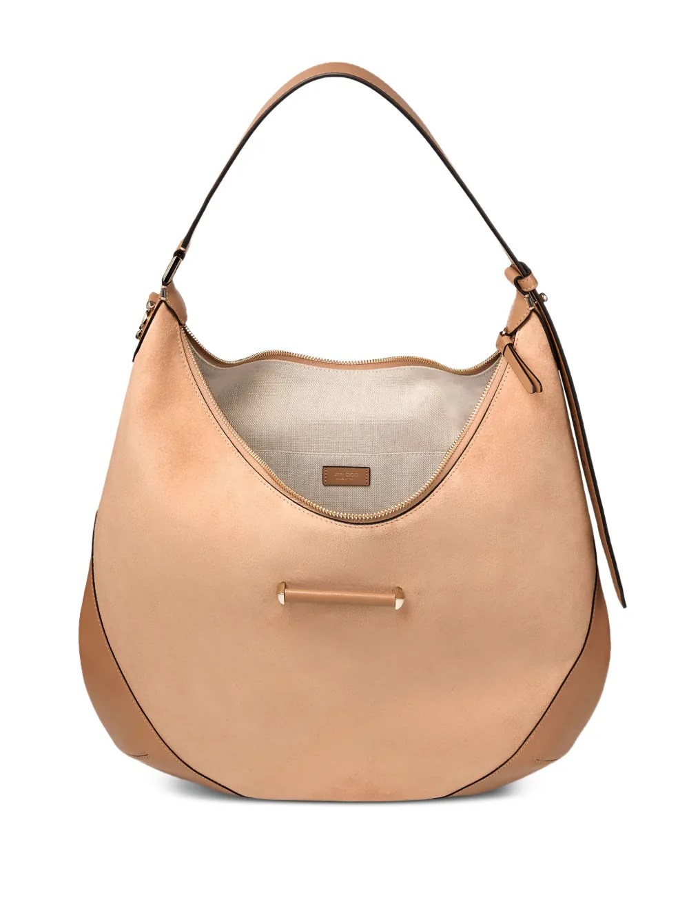 Jimmy Choo Medium Bar suède schoudertas Bruin