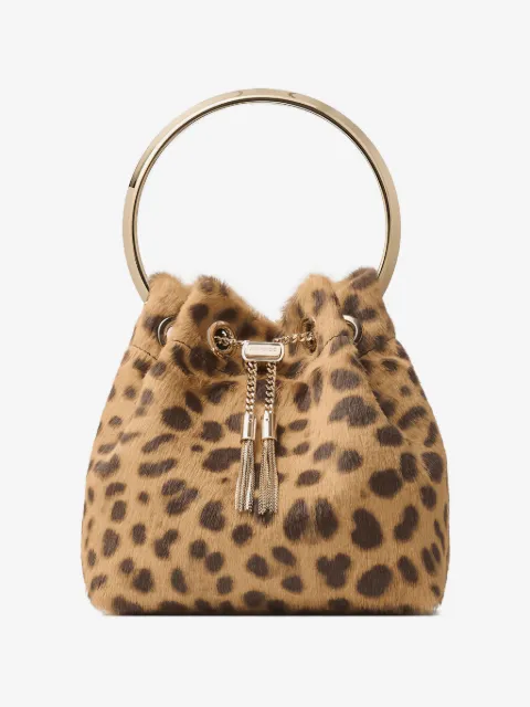 Jimmy Choo Bon Bon leopard-print circe-handle mini bag