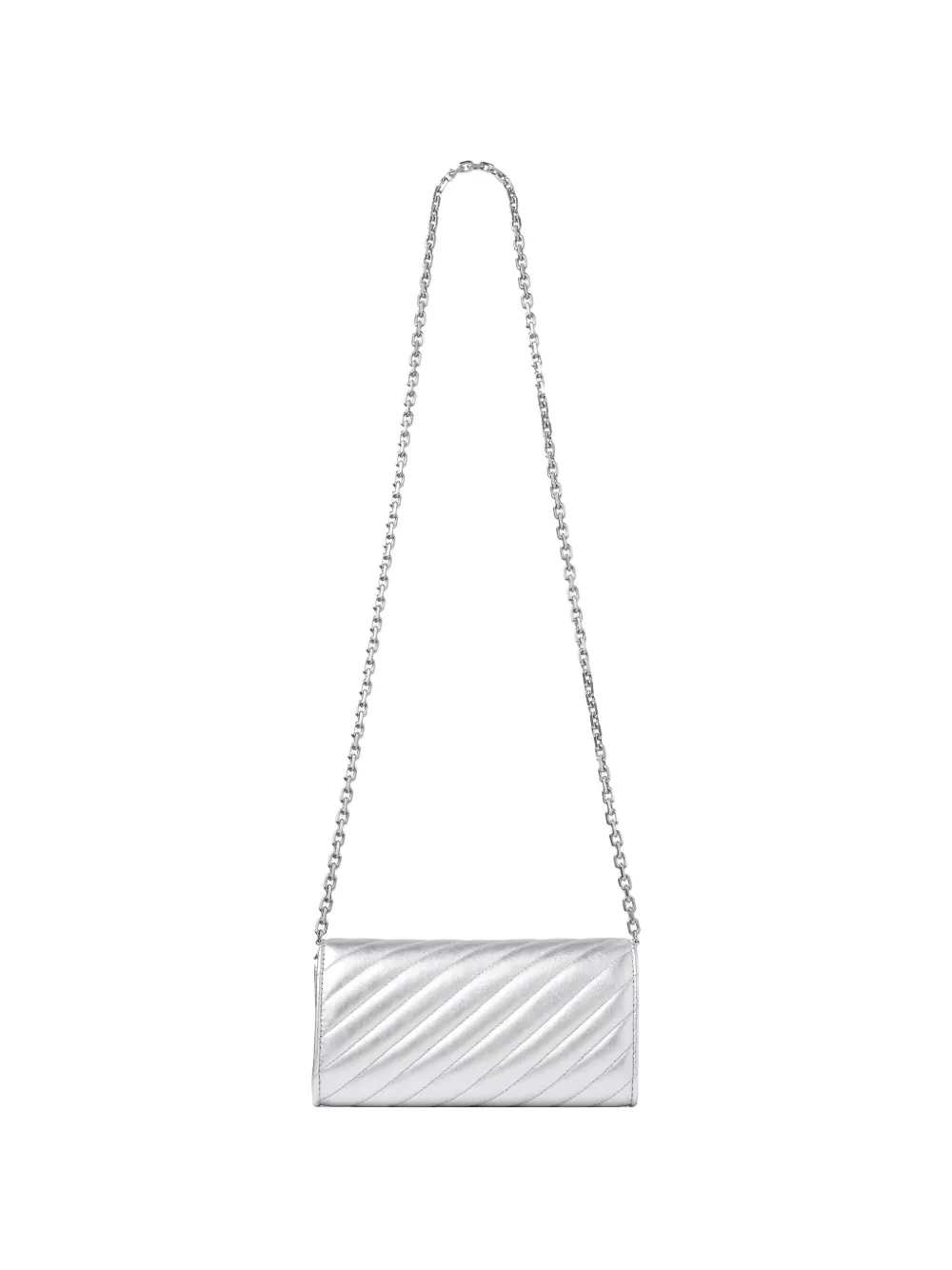 Jimmy Choo Curve gewatteerde tas met ketting Zilver