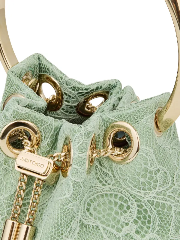 【美品】KUJAKUDO/ビーズ刺繍/総柄/グリーン系色/チェーンハンドバッグ Jimmy Choo Micro Bon Bon Bag | Green | FARFETCH