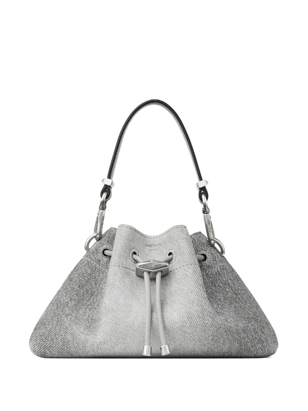 Jimmy Choo small Cinch drawstring shoulder bag - Grigio