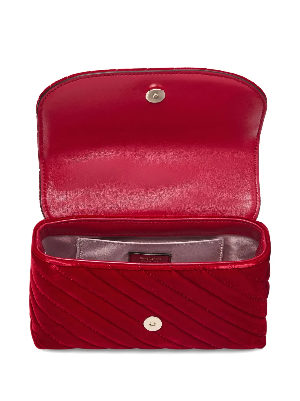 Jimmy Choo Crossbodytas met logopatch Rood