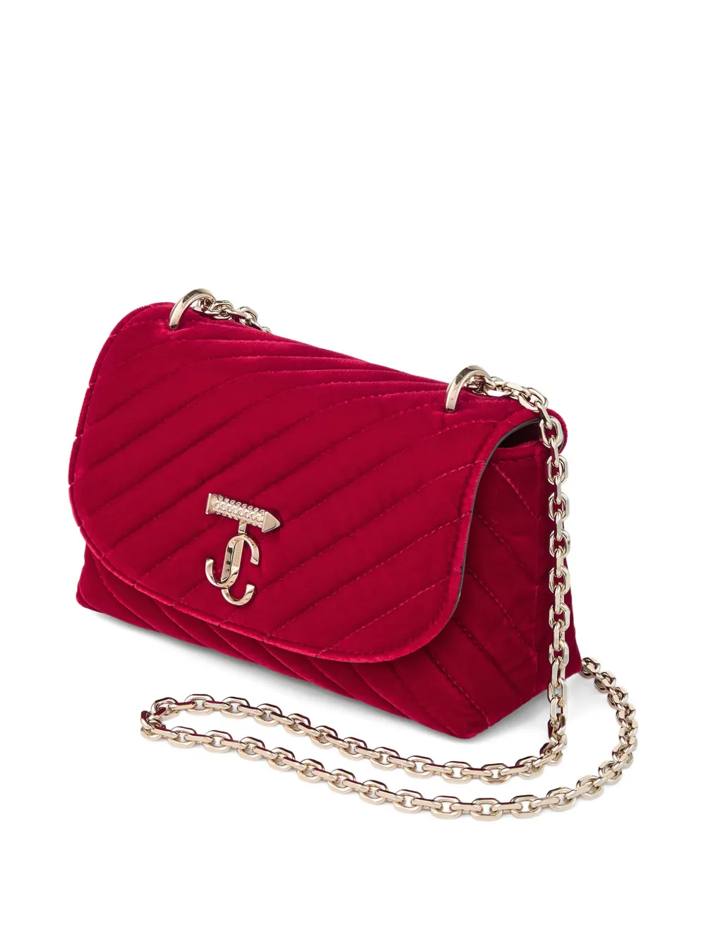 Jimmy Choo Crossbodytas met logopatch Rood