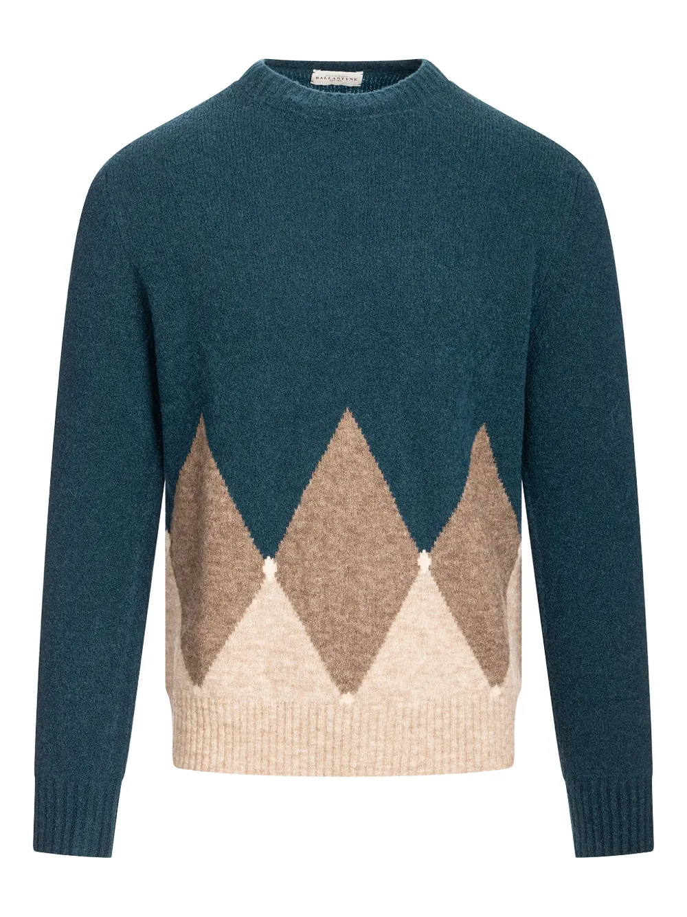 Ballantyne diamond bouclé sweater | Blue | Image 1