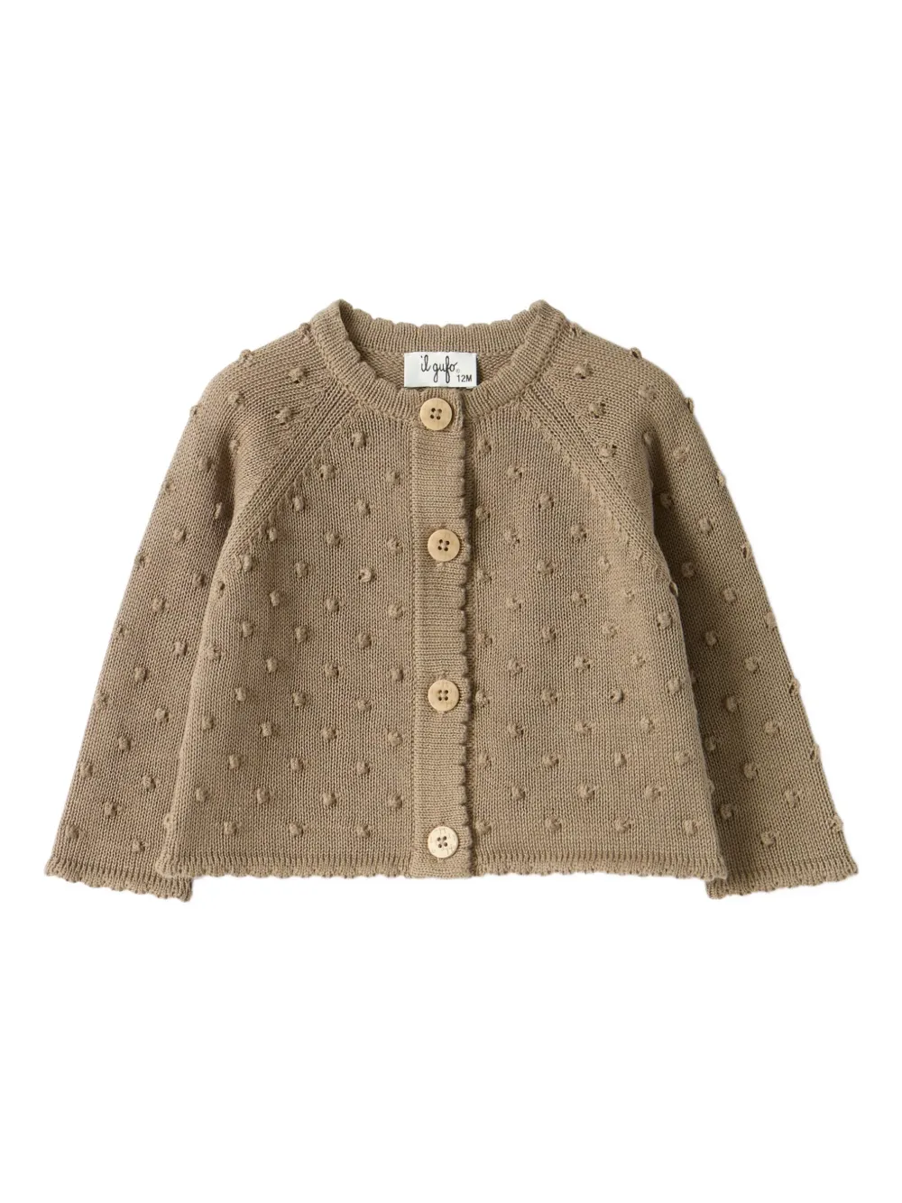Il Gufo button dotted cardigan | Neutrals | Image 1