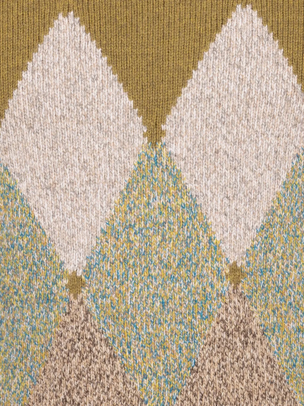 Ballantyne Trui met argyle patroon en ronde hals Groen