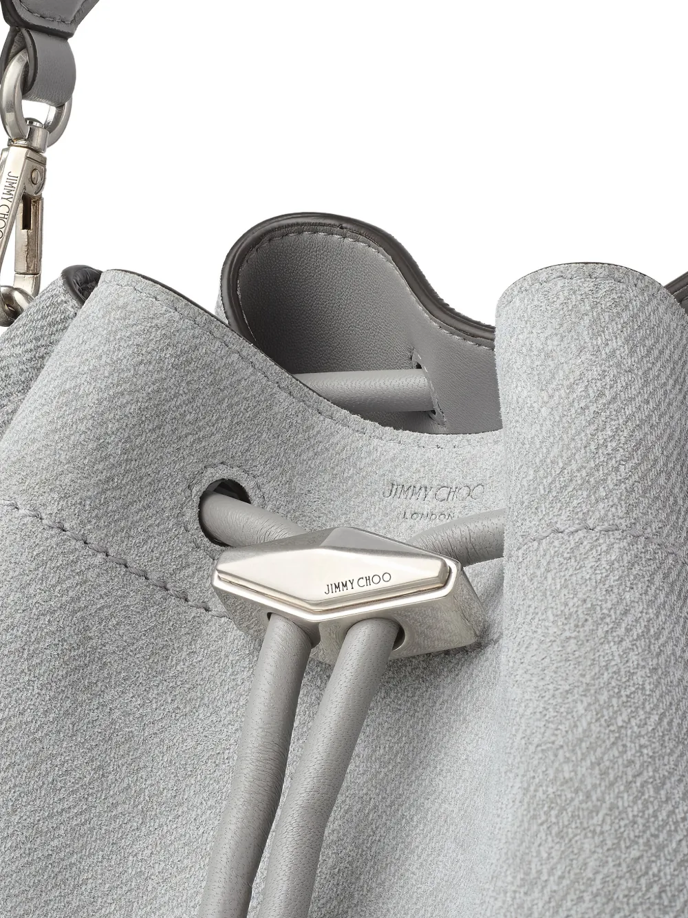 Jimmy Choo Cinch ドローストリング ショルダーバッグ M | グレー