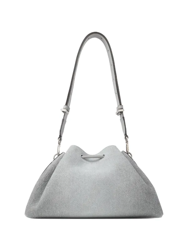 Jimmy Choo Cinch ドローストリング ショルダーバッグ M | グレー