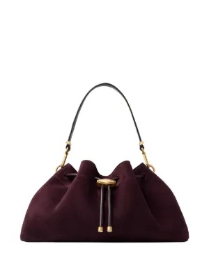 Jimmy Choo Medium Cinch Suede Shoulder Bag | Brown | FARFETCH