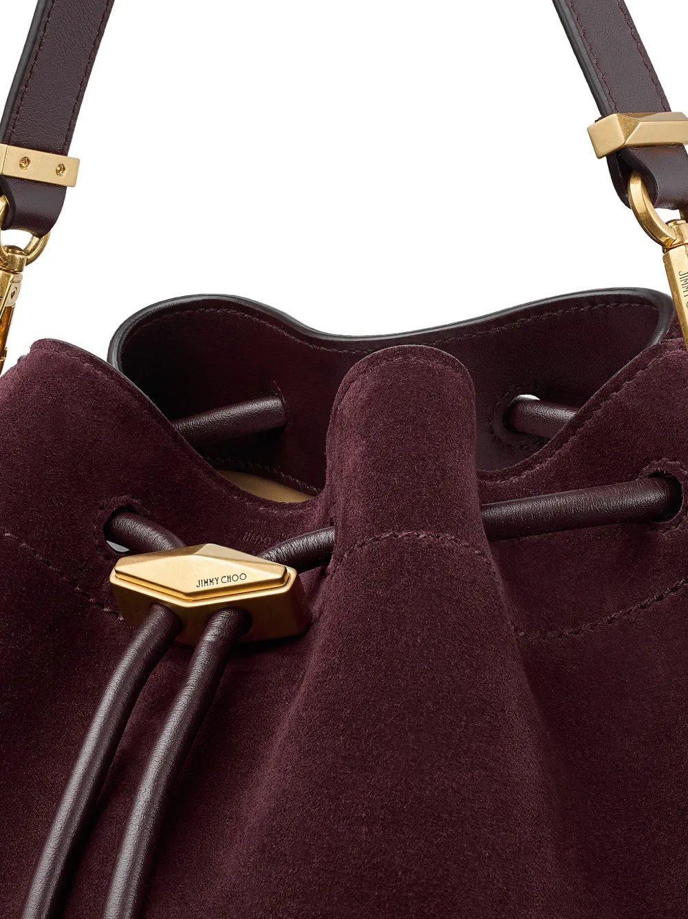 Jimmy Choo Medium Cinch suède schoudertas Paars