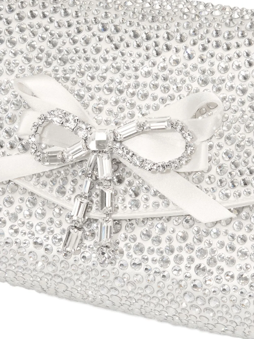 Jimmy Choo Soft Bow mini-tas met kristallen Wit